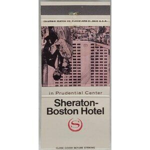 Front Strike Matchbook Cover Sheraton-Boston Hotel Prudential Center MA 30 Stick